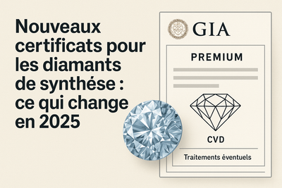 Nouveaux certificats pour les diamants de synthèse : ce qui change en 2025