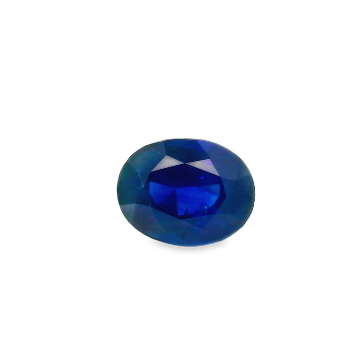 Saphir bleu 2.03 carats ovale non chauffé - vue 1