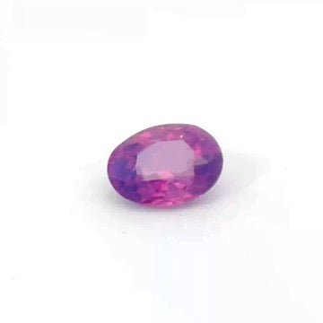 Saphir rose-violet 0.8 carat ovale non chauffé