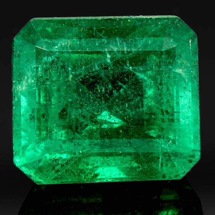 Émeraude 4.53 carats émeraude low oil Zambie - vue 1