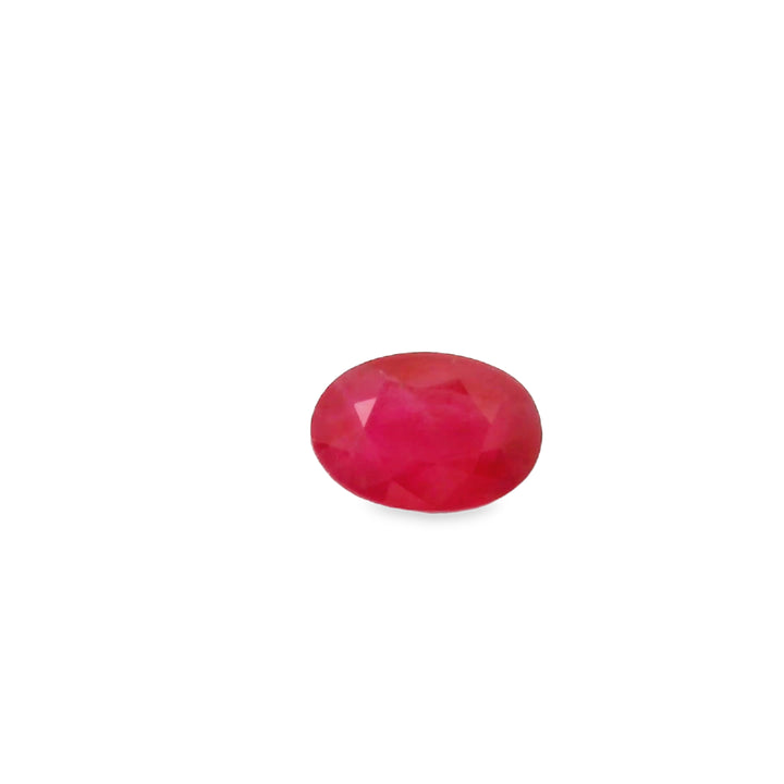 Rubis 0.72 carat ovale chauffé - vue 1