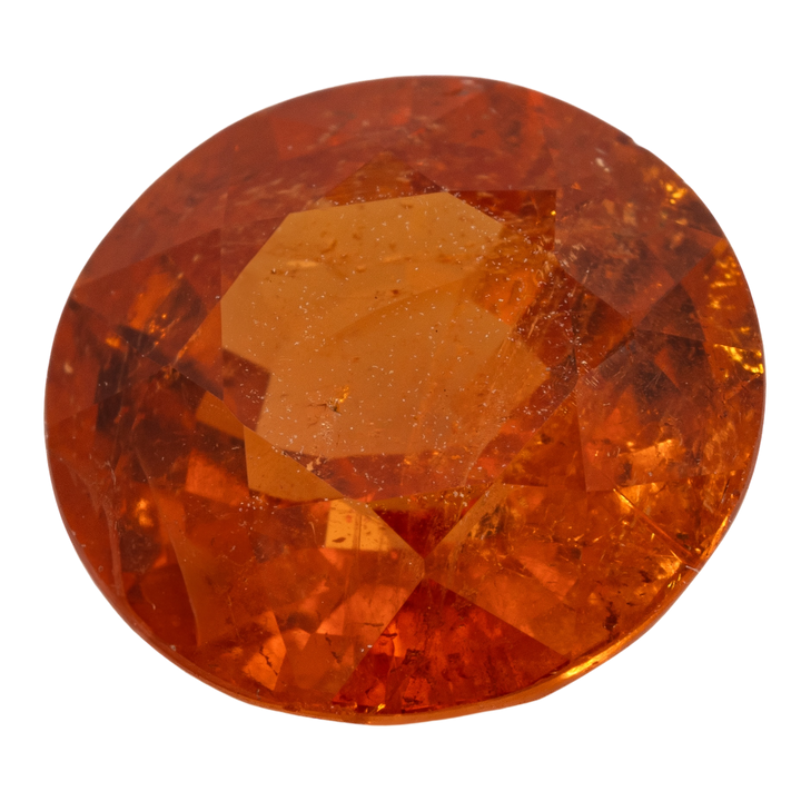 Grenat hessonite 3.75 carats rond - vue 1