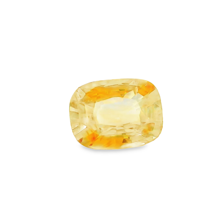Saphir jaune 2.07 carats coussin chauffé - vue 1