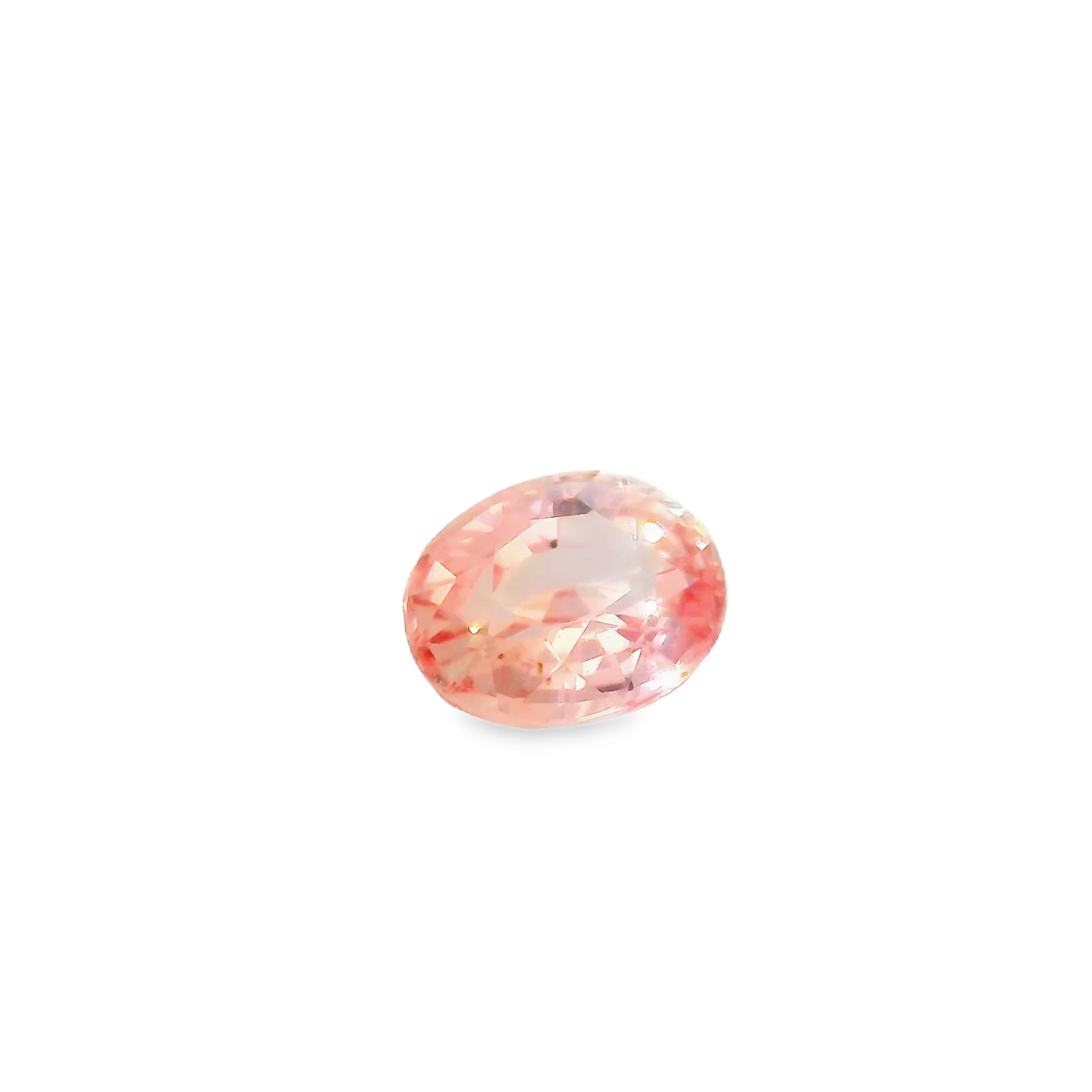 Saphir Padparadscha ovale 0.55 carats ovale chauffé