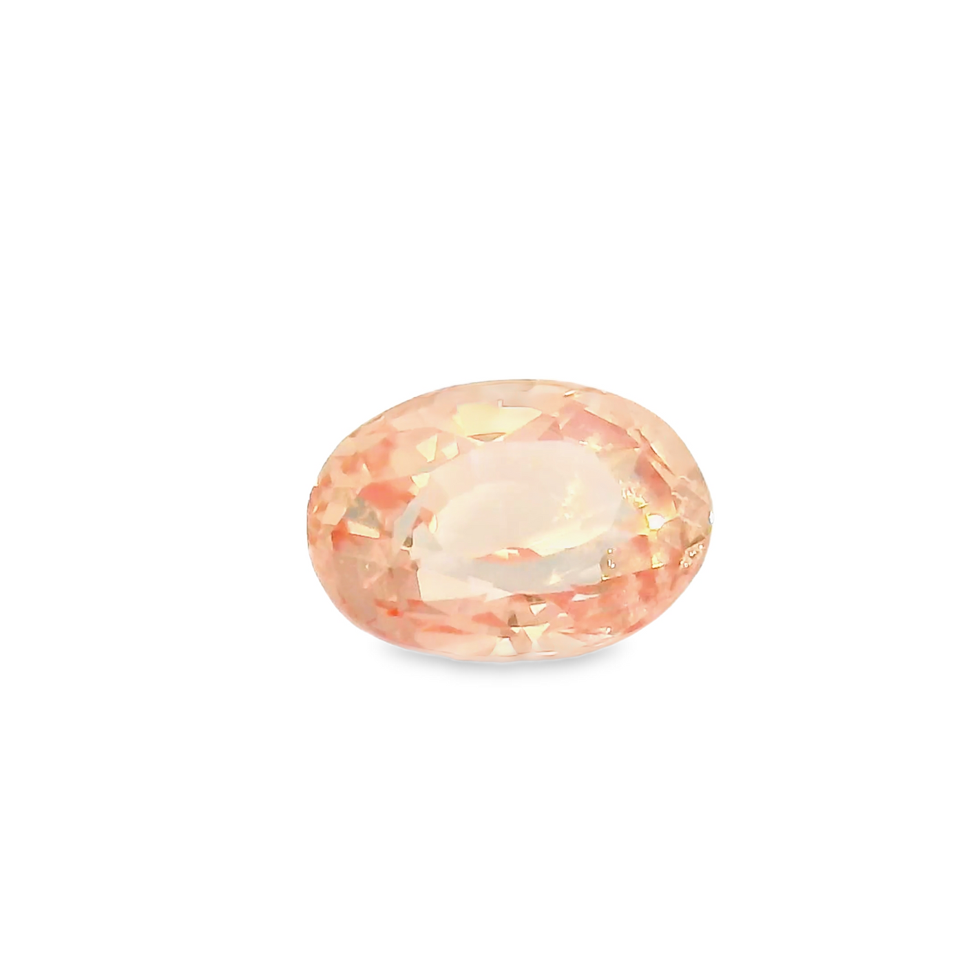 Saphir Padparadscha ovale 0.77 carats ovale chauffé