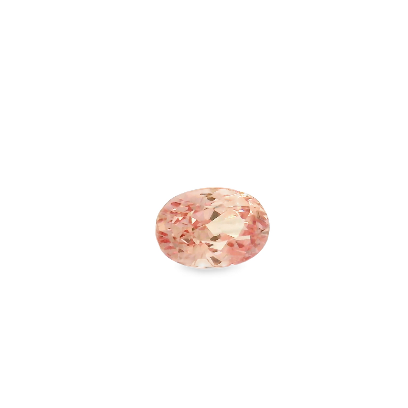 Saphir padparadscha 0.89 carats ovale chauffé