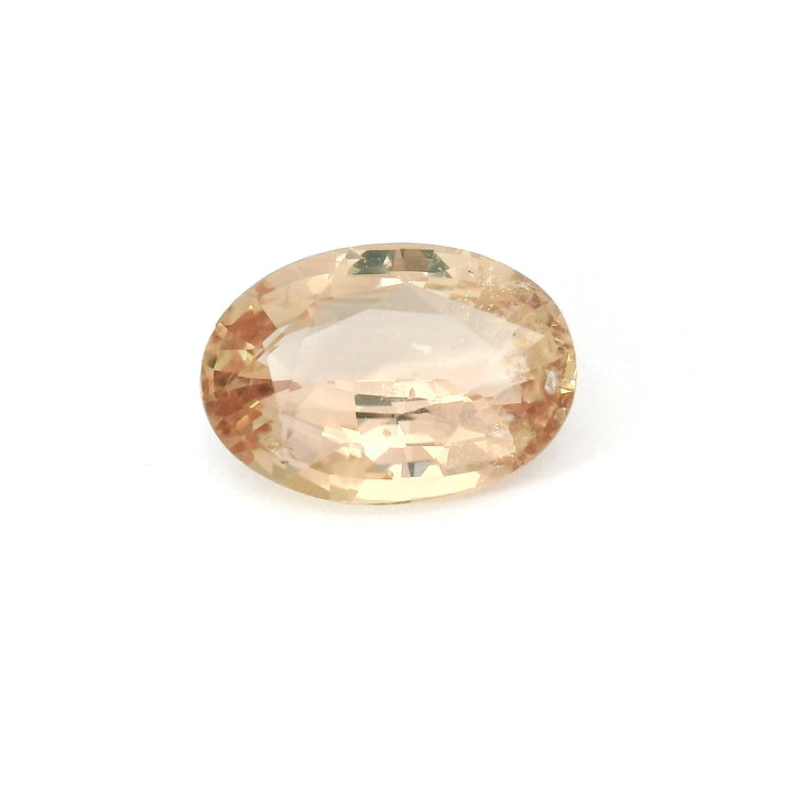 Saphir Padparadscha de Madagascar 3.55 carats non chauffé ovale - vue 1