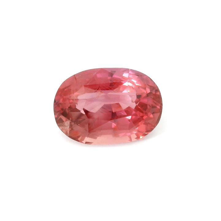 Saphir Padparadscha de Madagascar 7.21 carats non chauffé ovale - vue 1