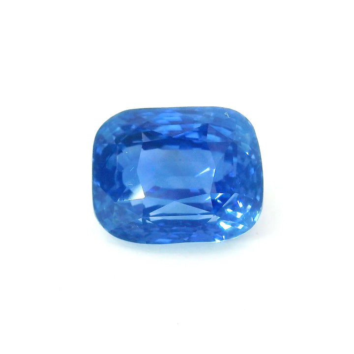Saphir bleu cornflower de Madagascar 7.05 carats non chauffé coussin — vue 1