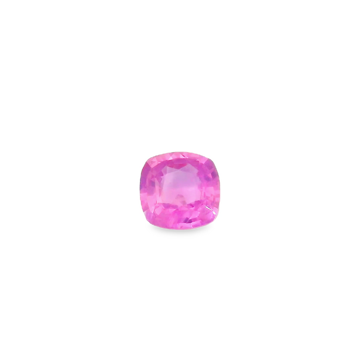 Saphir rose 1.11 carats coussin chauffé - vue 1