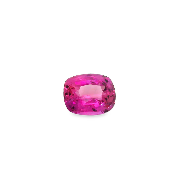 Saphir rose 1.42 carats coussin chauffé - vue 1