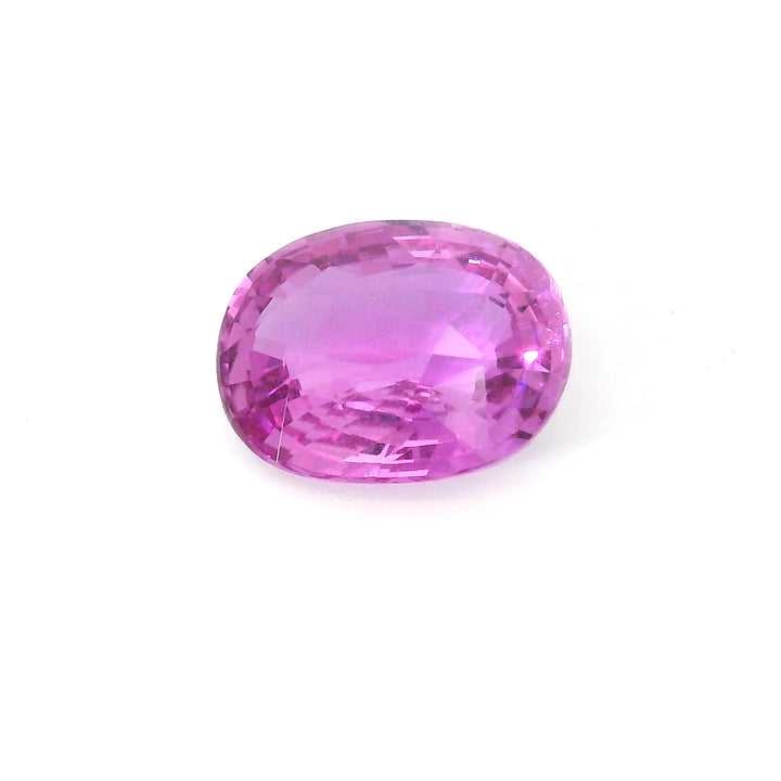 Saphir rose 5.01 carats non chauffé ovale — vue 1