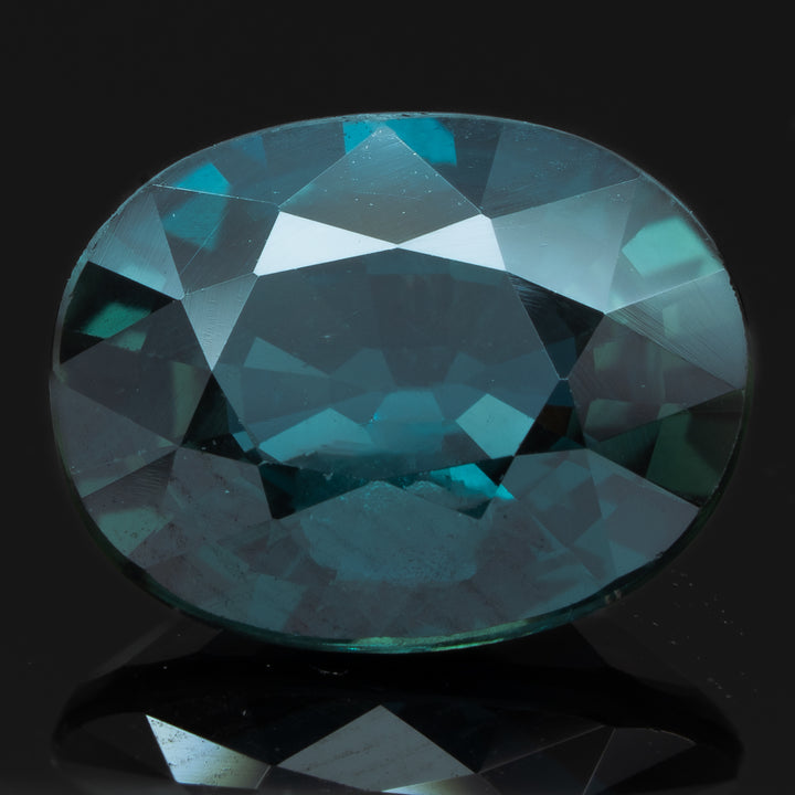Saphir teal 2.04 carats ovale non chauffé - vue 1