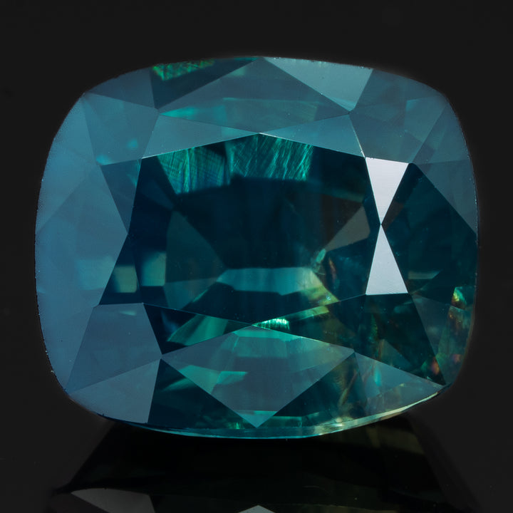 Saphir teal 2.63 carats coussin non chauffé - vue 1