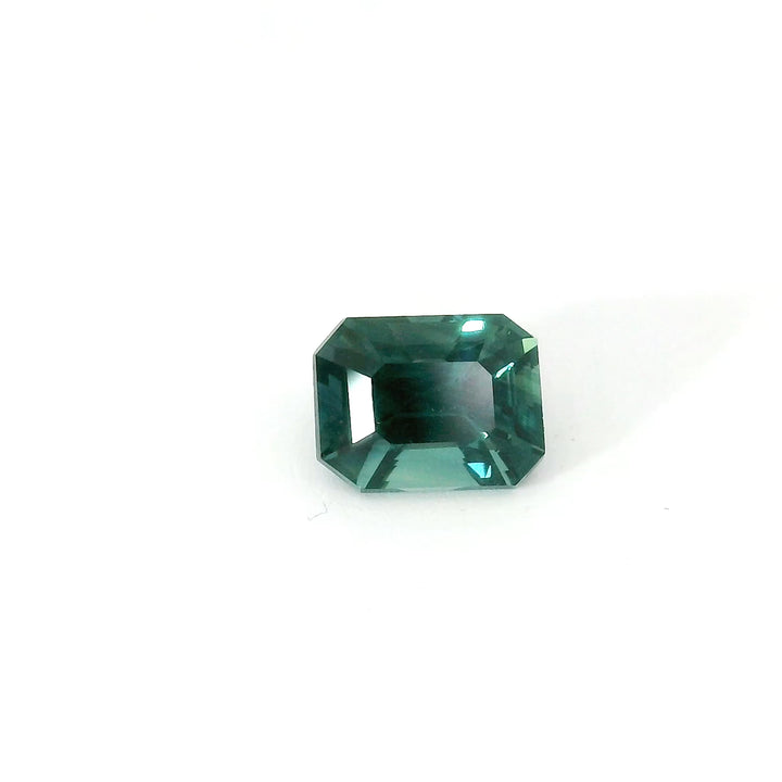 Saphir teal - Taille octogonale 1.12 carats chauffé - vue 1