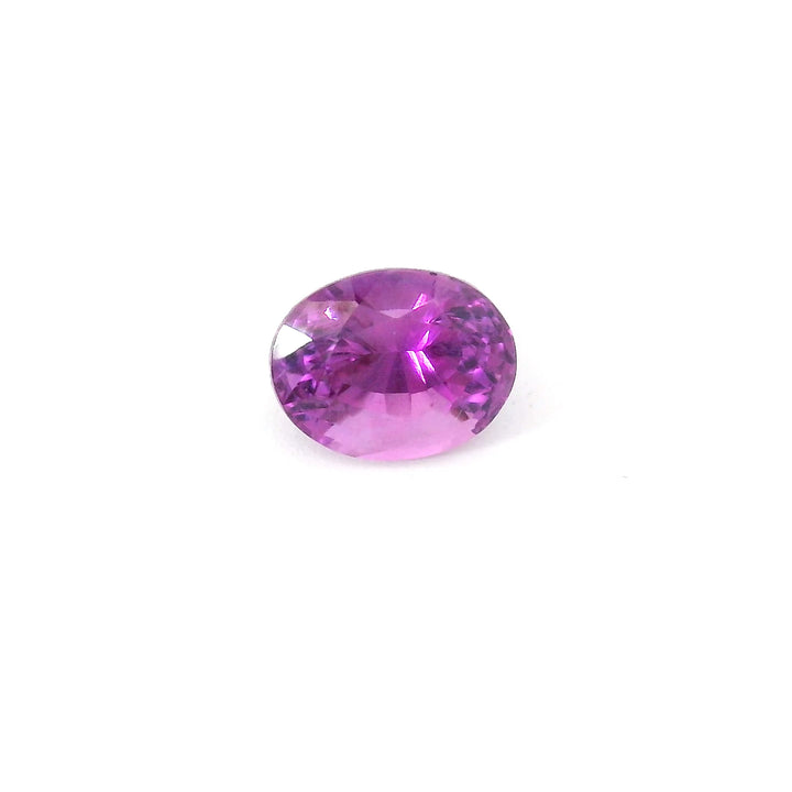 Saphir violet chauffé 1.22 carats ovale - vue 1