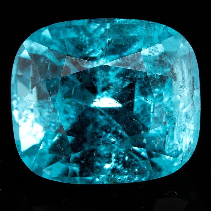 Tourmaline bleue 4.08 carats coussin non traitée - vue 1