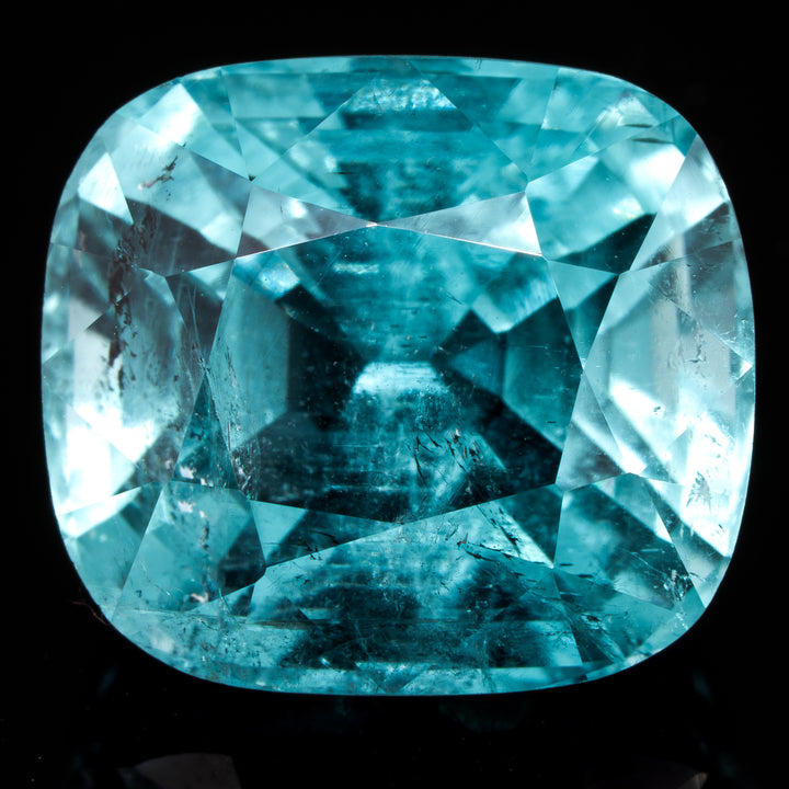 Tourmaline bleue 5.76 carats coussin non traitée - vue 1