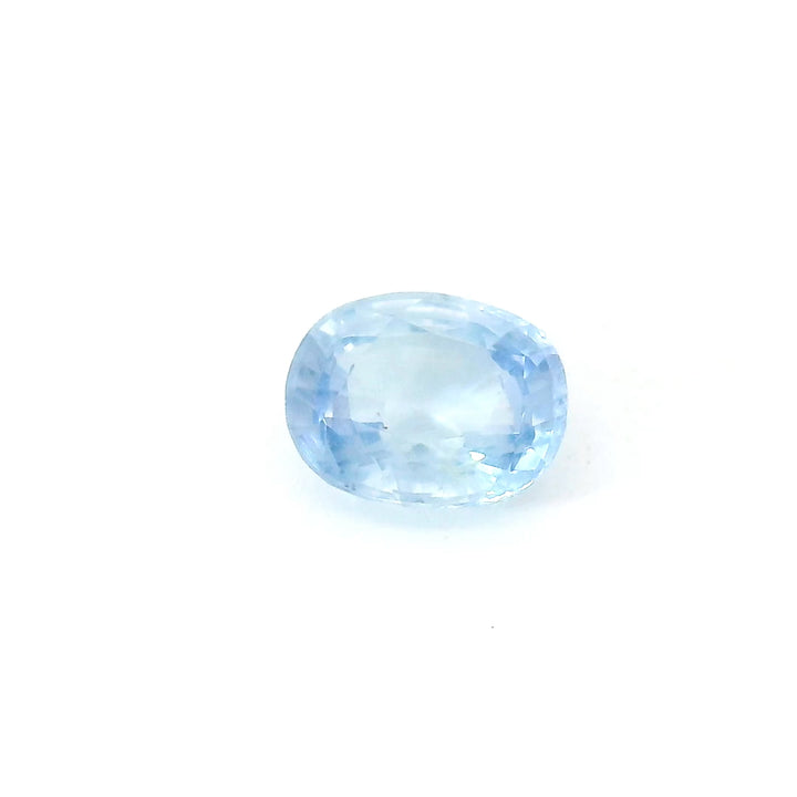 Saphir bleu clair du Sri Lanka 1 carat non chauffé ovale - vue 1