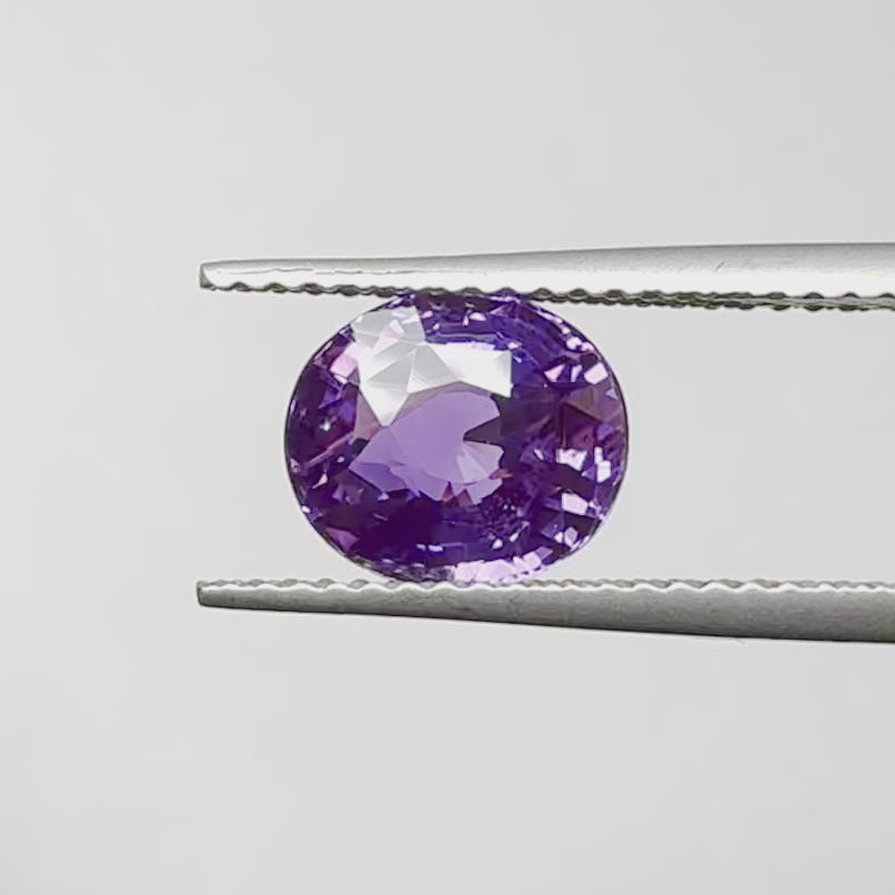 Saphir Rose Violacé Naturel Non Chauffé - 1,25 Carats - Ovale 7,8x6,0 Mm - Origine Mozambique - Neuf