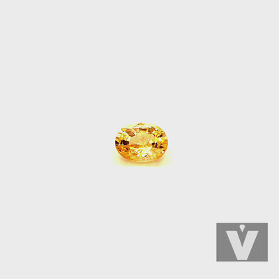 Saphir jaune 1.66 carats ovale non chauffé