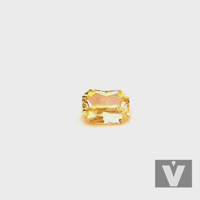 Saphir jaune 3.70 carats taille émeraude non chauffé