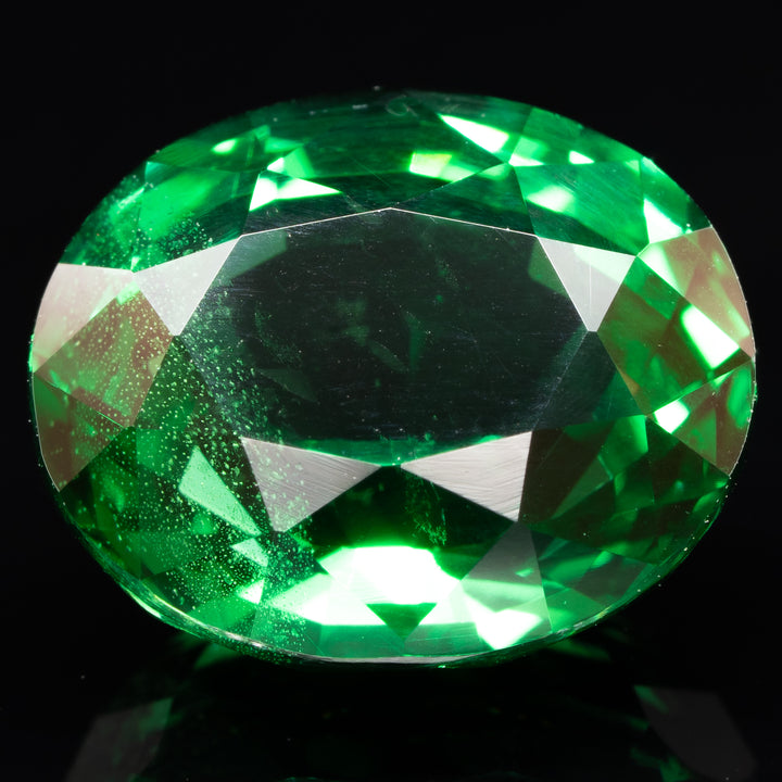 Grenat Tsavorite 4.02 carats ovale - vue 1