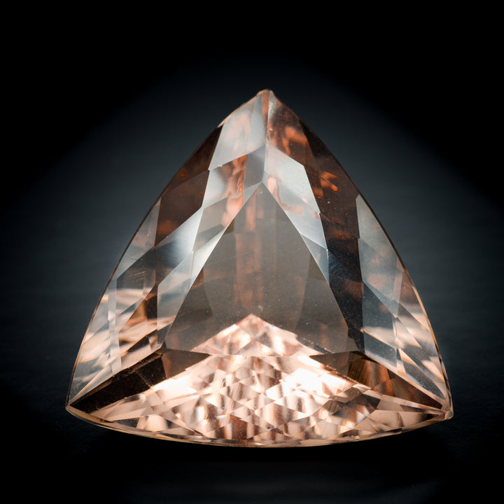 Morganite 34.94 carats trillion - vue 1