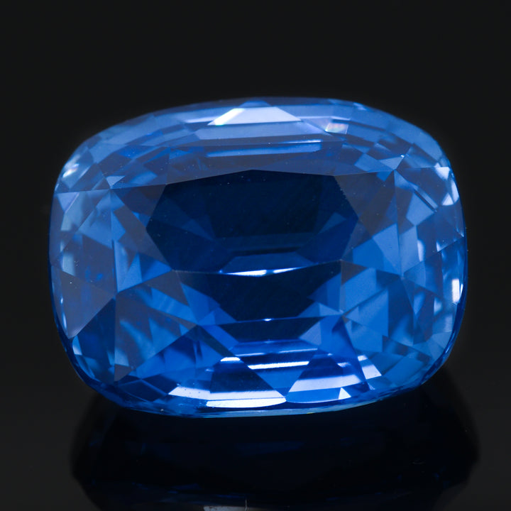 Saphir bleu 12.07 carats coussin non chauffé - vue 1