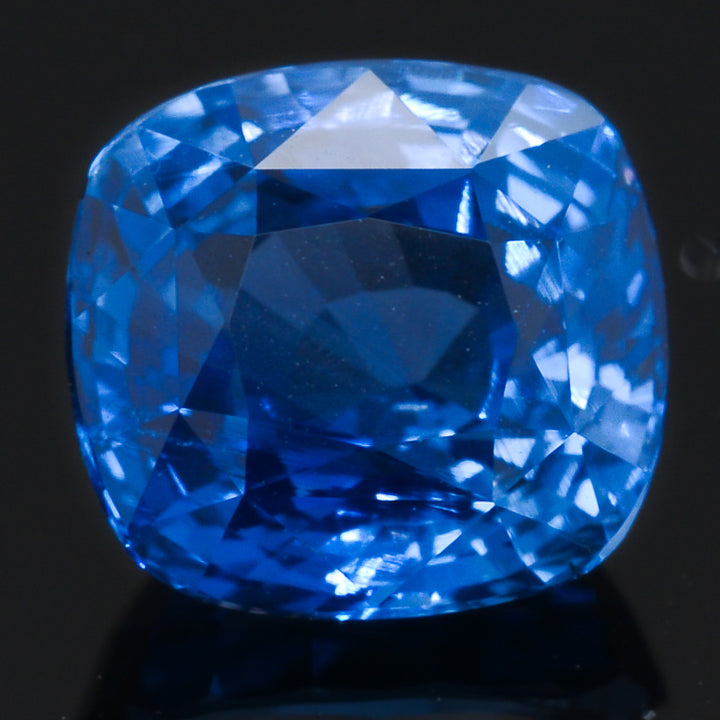 Saphir bleu 2.56 carats coussin non chauffé - vue 1