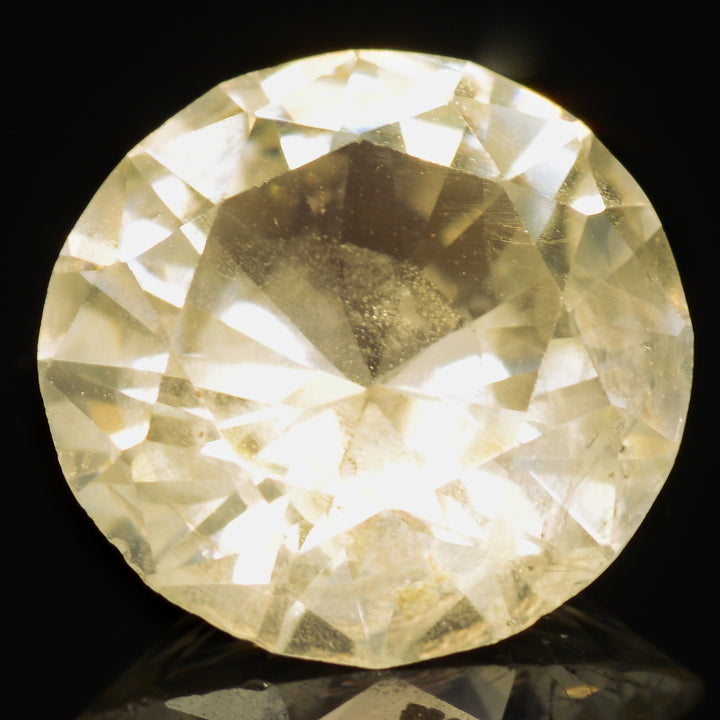 Saphir jaune 2.48 carats rond non chauffé - vue 1