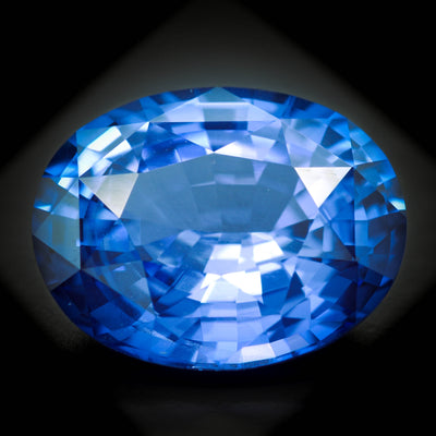 *PRIX SUR DEMANDE*Saphir bleu 3.12 carats ovale non chauffé