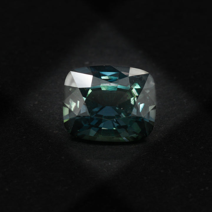 Saphir vert 2.64 carats coussin - vue 1