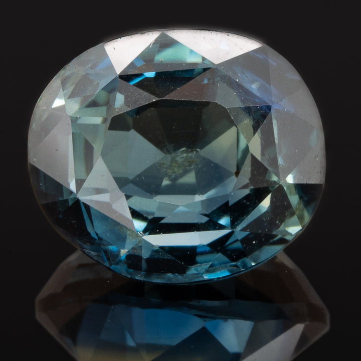 Saphir teal 1.97 carats ovale non chauffé - vue 1