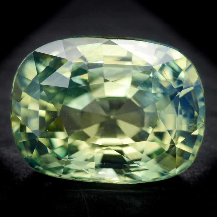 Saphir bicolore jaune-bleu 2.44 carats coussin non chauffé - vue 1