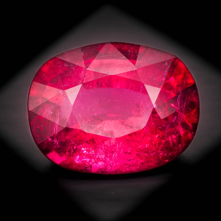 Tourmaline rubellite 7.60 carats ovale - vue 1