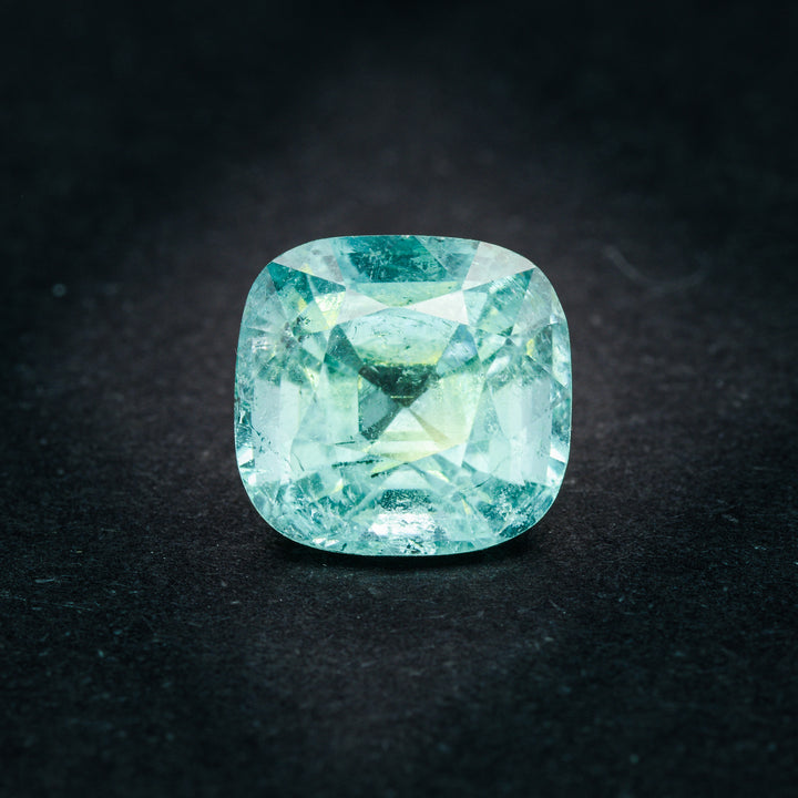 Tourmaline bleue 4.95 carats coussin non traité - vue 1