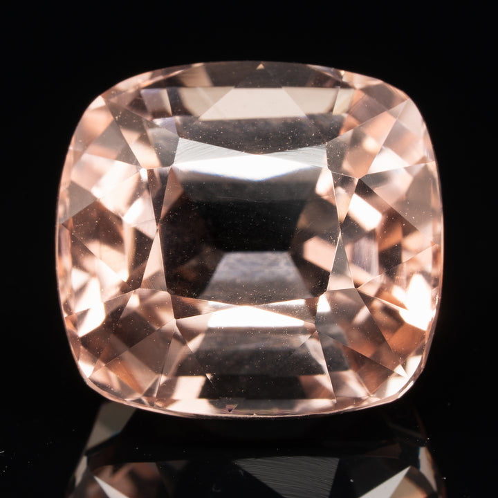 Tourmaline pêche 10.92 carats coussin - vue 1