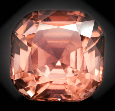 Tourmaline rose-orange 11.25 carats asscher
