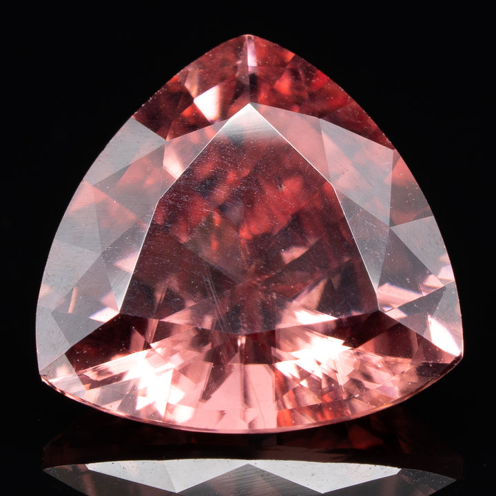 Zircon rose 4.42 carats trillion - vue 1