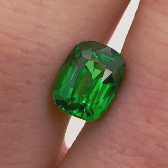 Pendentif Or Jaune 750 Grenat Tsavorite 5mm Ref. 56764