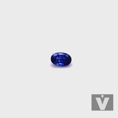 Saphir bleu chauffé 1.33 cts ovale