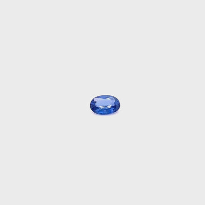 Saphir bleu 0.69 carats ovale non chauffé